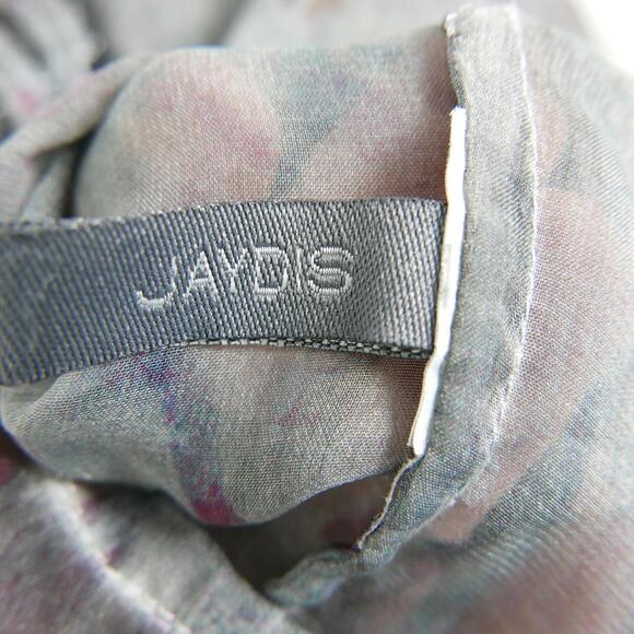 Jeans by Buffalo Womens Sheer Polyester 3/4 Sleeve Button Down Gray Blouse Small - Picture 8 of 8